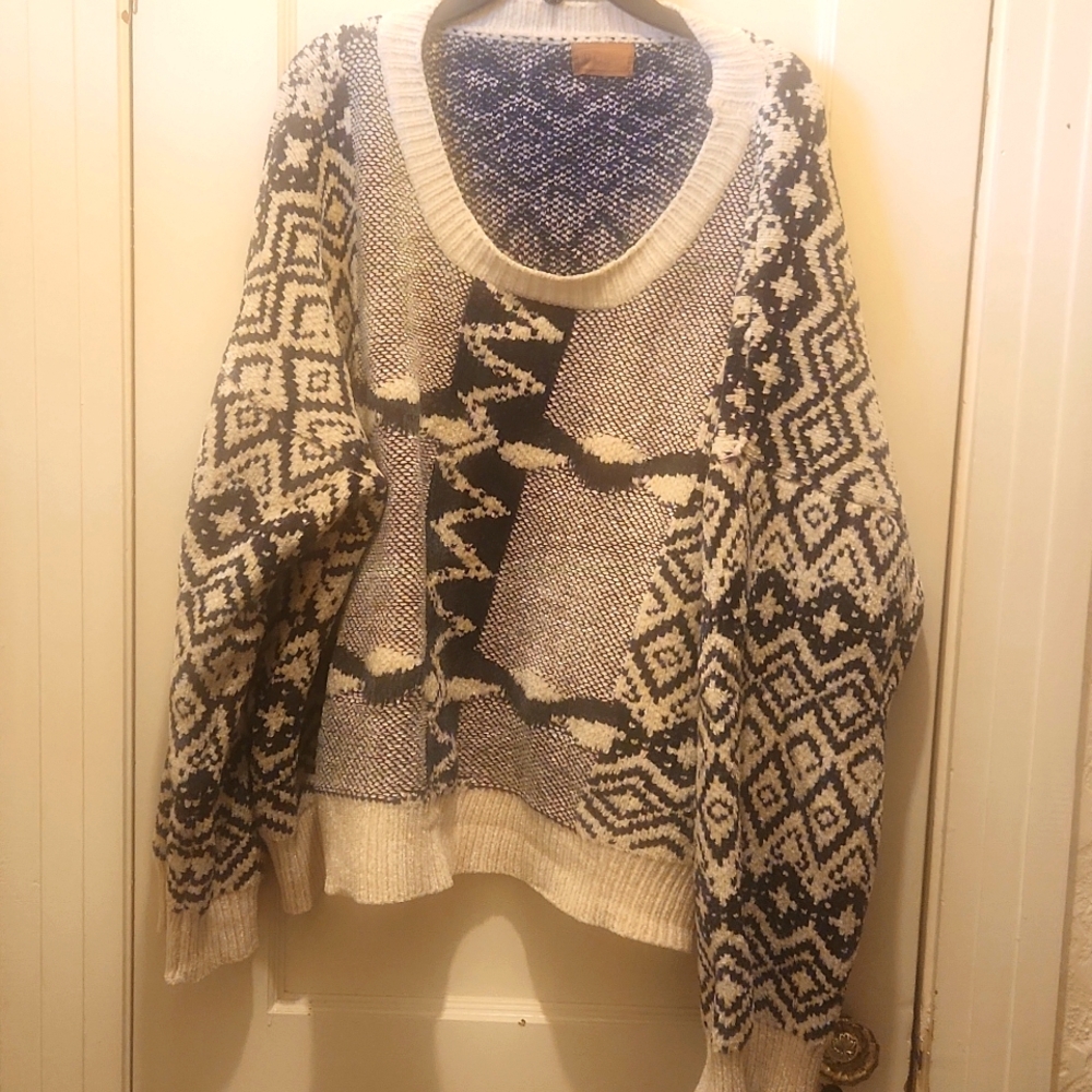 Pol Aztec oversized sweater